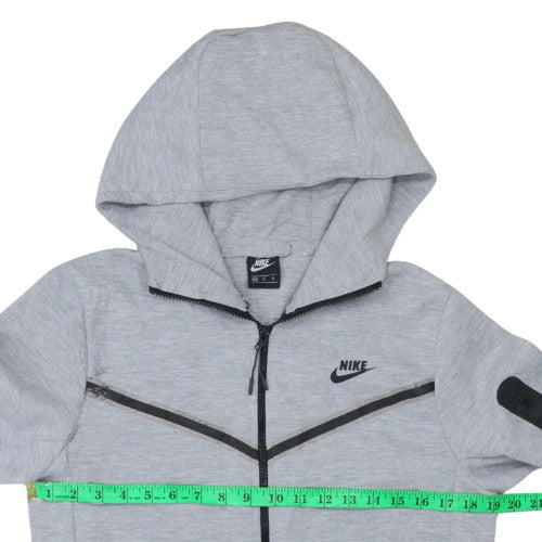 Nike Men's Grey Full Zip Hoodie Size M Regular Fit Sportswear
