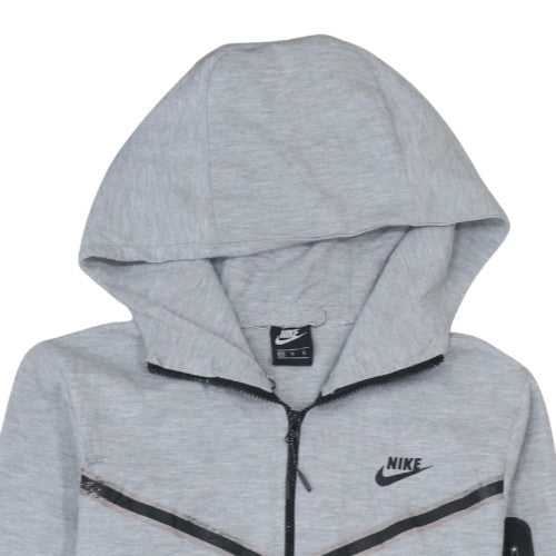Nike Men's Grey Full Zip Hoodie Size M Regular Fit Sportswear