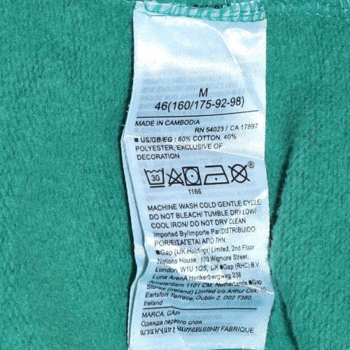 GAP Men's Green Pullover Hoodie M Cotton Blend Fleece Sweatshirt