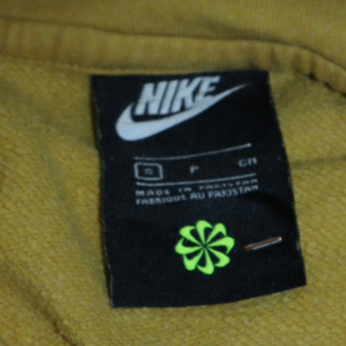 Nike Men's Yellow Pullover Hoodie Size S Fleece Sportswear