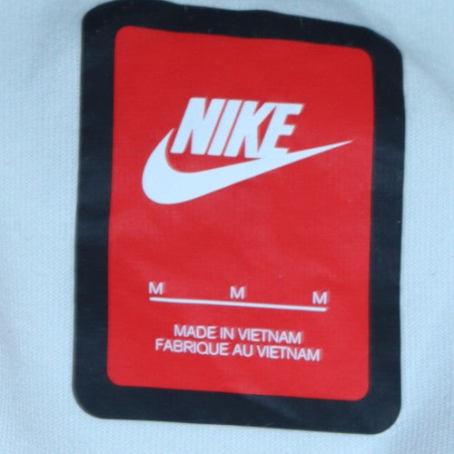 Nike Men's White M Crew Neck Logo Pullover Fleece Sweatshirt