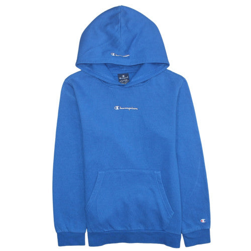Champion Boys Blue Pullover Hoodie XL 13-14 Years Fleece Logo Sweatshirt