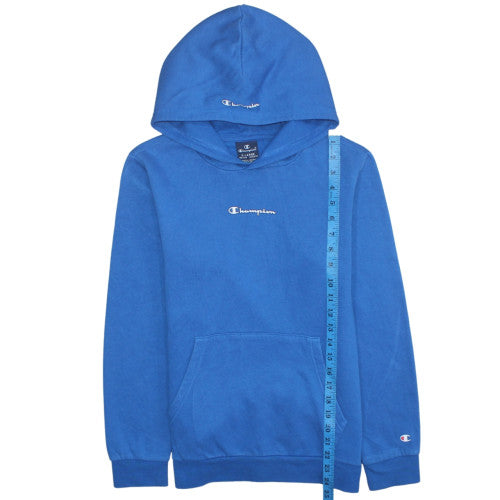 Champion Boys Blue Pullover Hoodie XL 13-14 Years Fleece Logo Sweatshirt