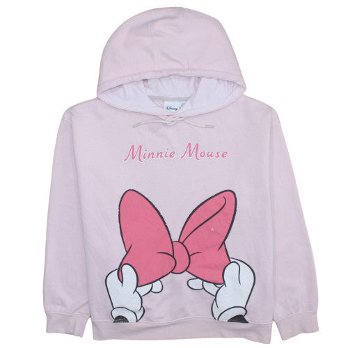 Disney Women Pink Minnie Mouse Hoodie XL Pullover Cotton Blend