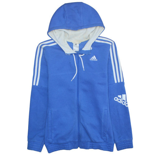 Adidas Men's Blue Full Zip Hoodie Small Sports Fleece