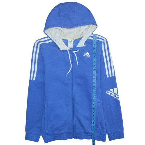 Adidas Men's Blue Full Zip Hoodie Small Sports Fleece