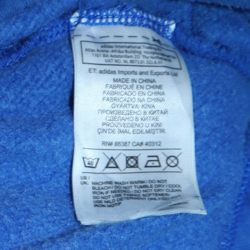 Adidas Men's Blue Full Zip Hoodie Small Sports Fleece
