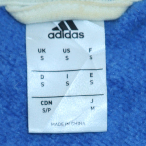 Adidas Men's Blue Full Zip Hoodie Small Sports Fleece