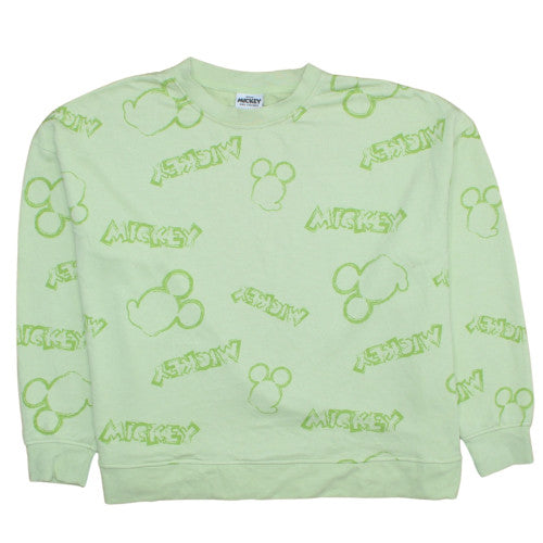 Disney Mickey & Friends Women's Green XL Pullover Sweatshirt