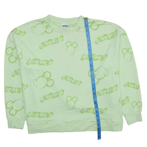Disney Mickey & Friends Women's Green XL Pullover Sweatshirt