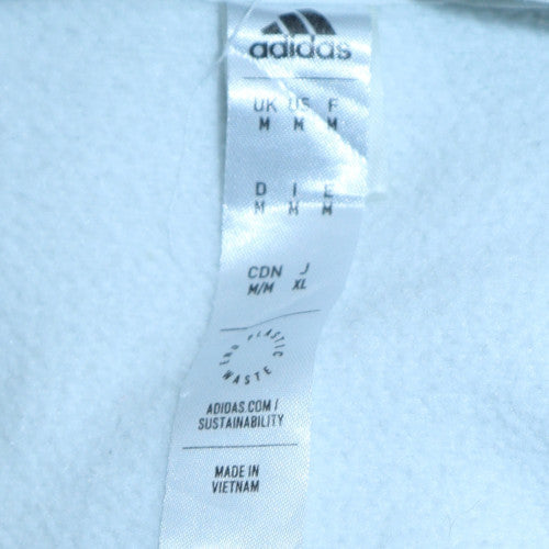 Adidas Men's White Pullover Hoodie Medium Fleece Sportswear