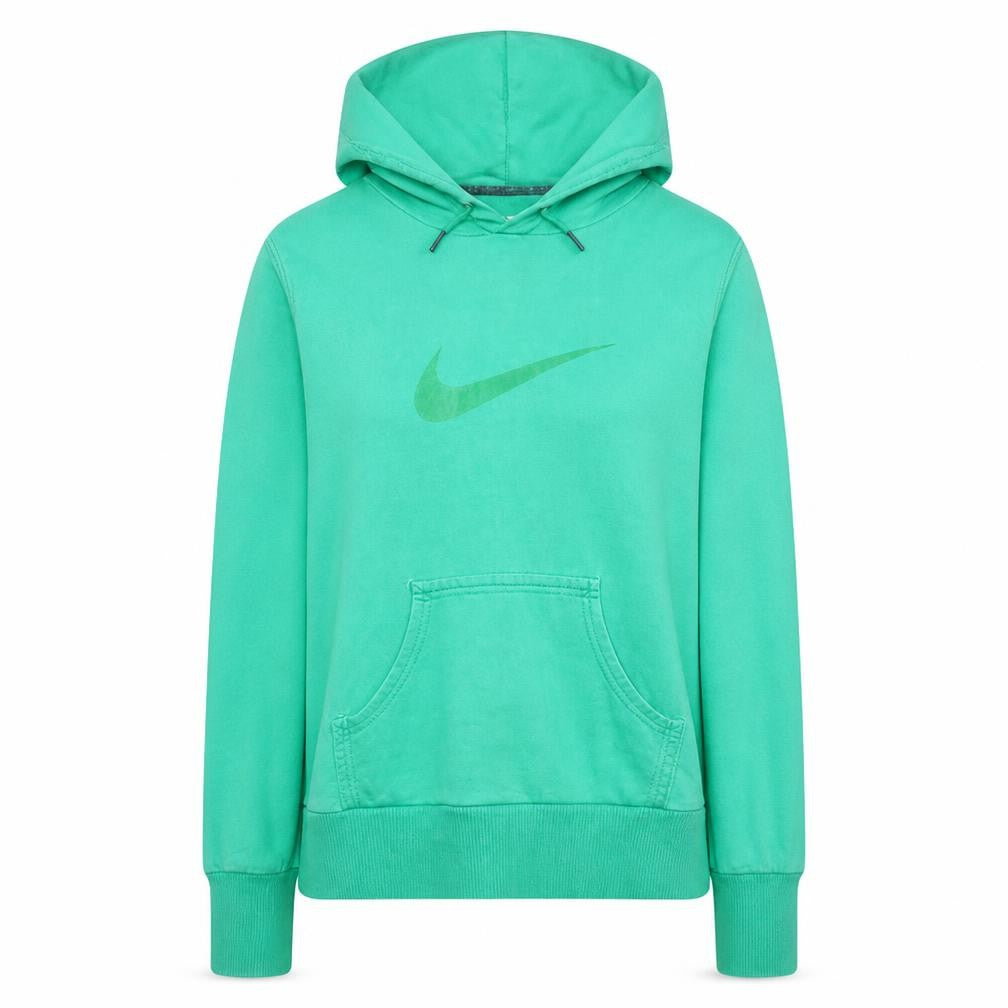 Nike Women Green Hoodie UK 12/14 Pullover Cotton Athletic Dept