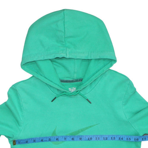 Nike Women Green Hoodie UK 12/14 Pullover Cotton Athletic Dept