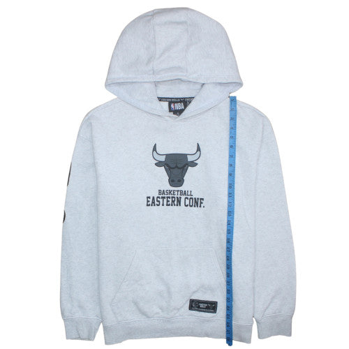 NBA Chicago Bulls Mens Grey Pullover Hoodie Size L