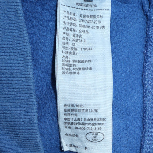Hollister Mens Blue XS Pullover Hoodie Cotton Fleece