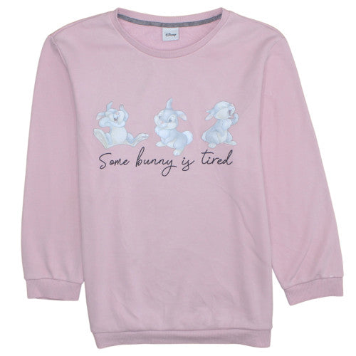 Disney Women Pink Thumper Sweatshirt UK M Pullover Crew Neck