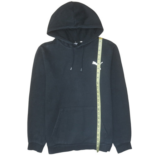 Puma Men's Black Pullover Hoodie Medium Fleece Logo Sweatshirt