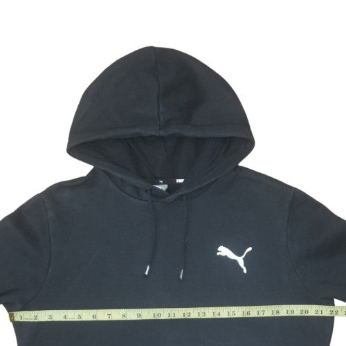 Puma Men's Black Pullover Hoodie Medium Fleece Logo Sweatshirt