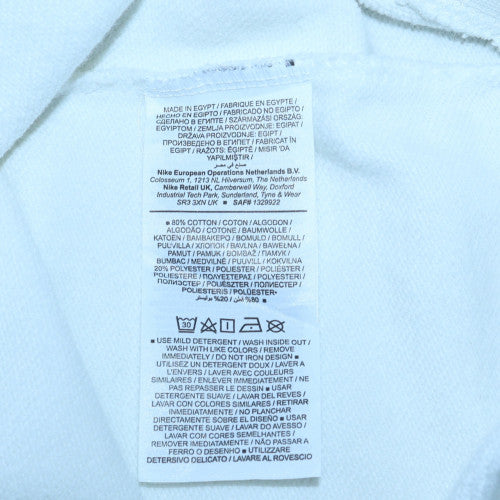 Nike Women White Oversized 1/4 Zip Sweatshirt M Cotton Blend