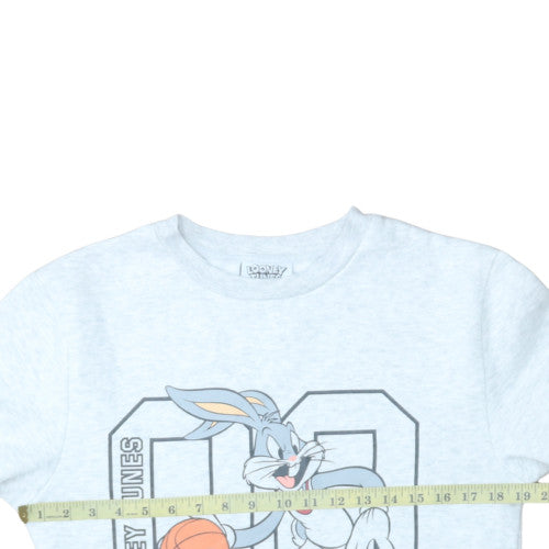 Looney Tunes Mens Grey Bugs Bunny Graphic Pullover Sweatshirt Size S
