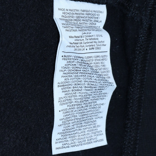 Nike Men's Black Pullover Hoodie Medium Fleece Sportswear