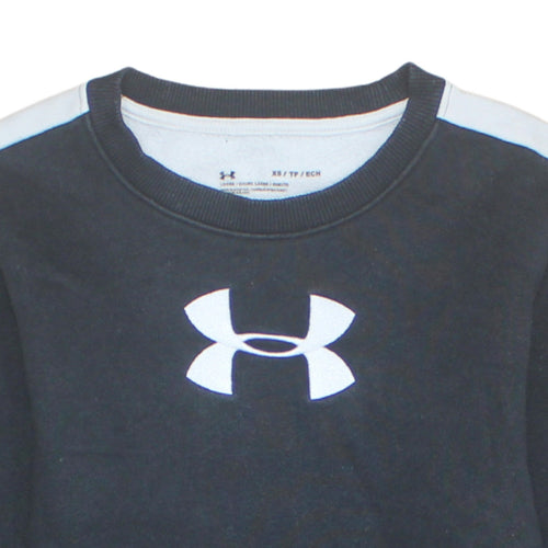 Under Armour Men's Black XS Pullover Crew Neck Logo Sweatshirt