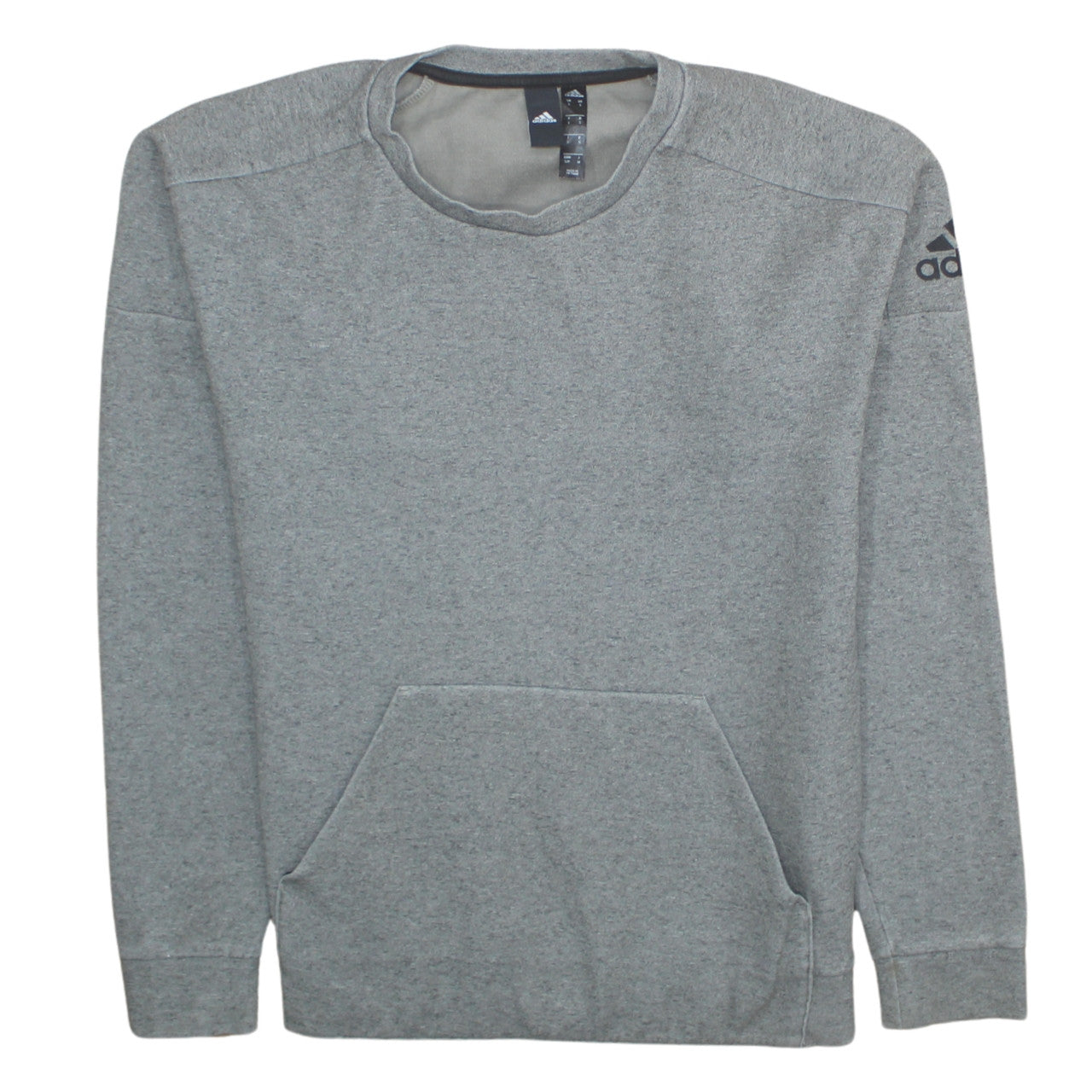 Adidas Men's Grey Pullover Sweatshirt Size S Regular Fit