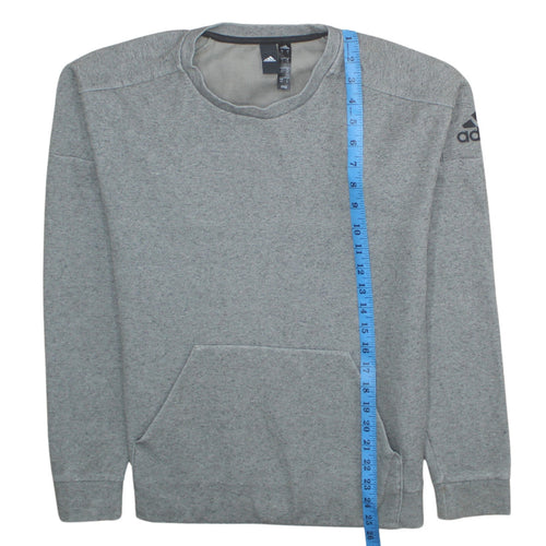Adidas Men's Grey Pullover Sweatshirt Size S Regular Fit