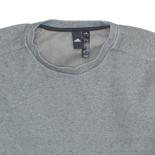 Adidas Men's Grey Pullover Sweatshirt Size S Regular Fit