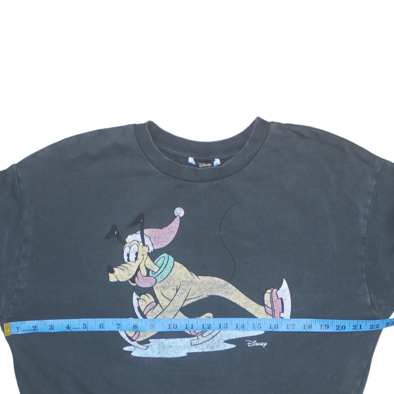 Disney Womens Black Pluto Graphic Pullover Sweatshirt Size M