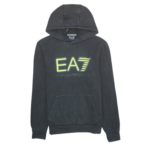 Emporio Armani EA7 Men's Black Pullover Hoodie Size S Regular Fit