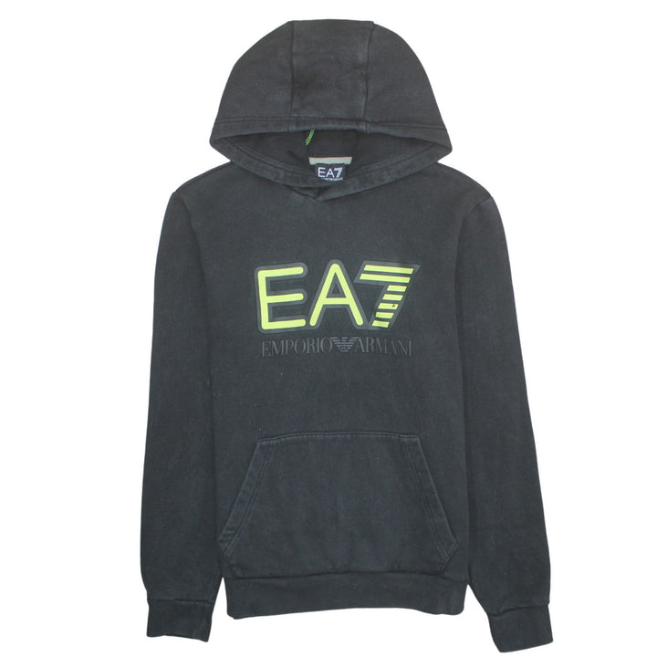 Emporio Armani EA7 Men's Black Pullover Hoodie Size S Regular Fit