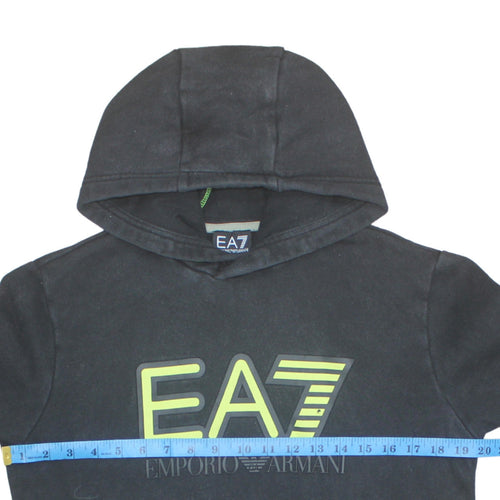 Emporio Armani EA7 Men's Black Pullover Hoodie Size S Regular Fit