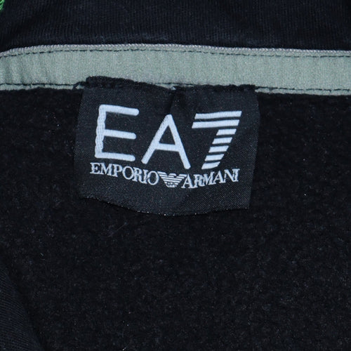 Emporio Armani EA7 Men's Black Pullover Hoodie Size S Regular Fit