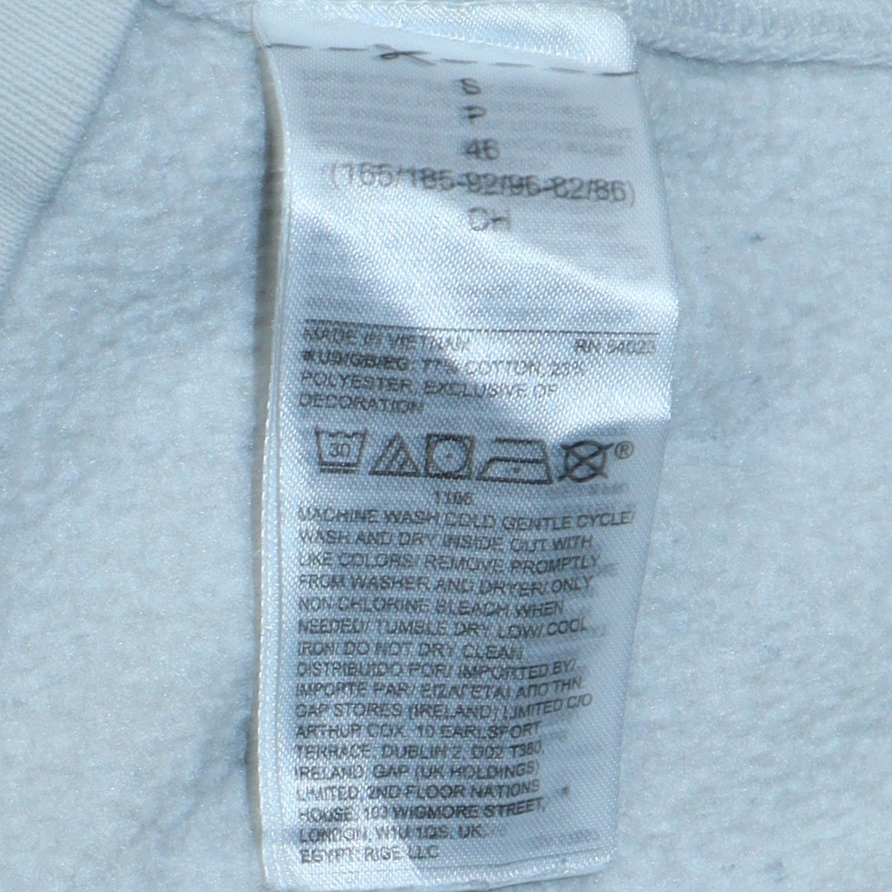GAP Men's White Pullover Hoodie S Retro Rainbow Stripe Fleece Sweatshirt