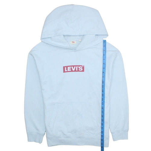 Levi's Men's Blue L Pullover Hoodie with Logo Print