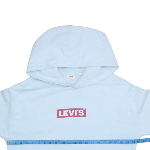 Levi's Men's Blue L Pullover Hoodie with Logo Print