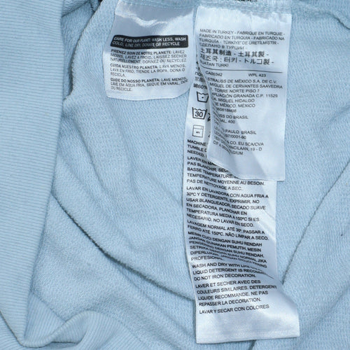 Levi's Men's Blue L Pullover Hoodie with Logo Print