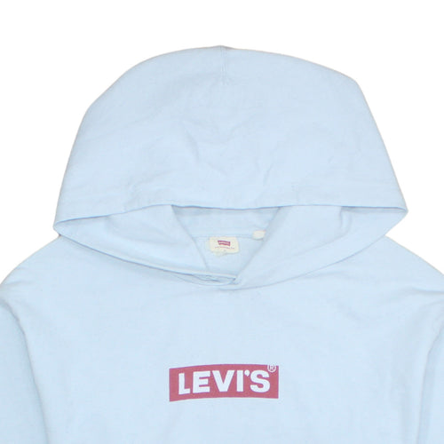 Levi's Men's Blue L Pullover Hoodie with Logo Print