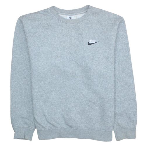 Nike Men's Grey Crew Neck Pullover Sweatshirt Size S