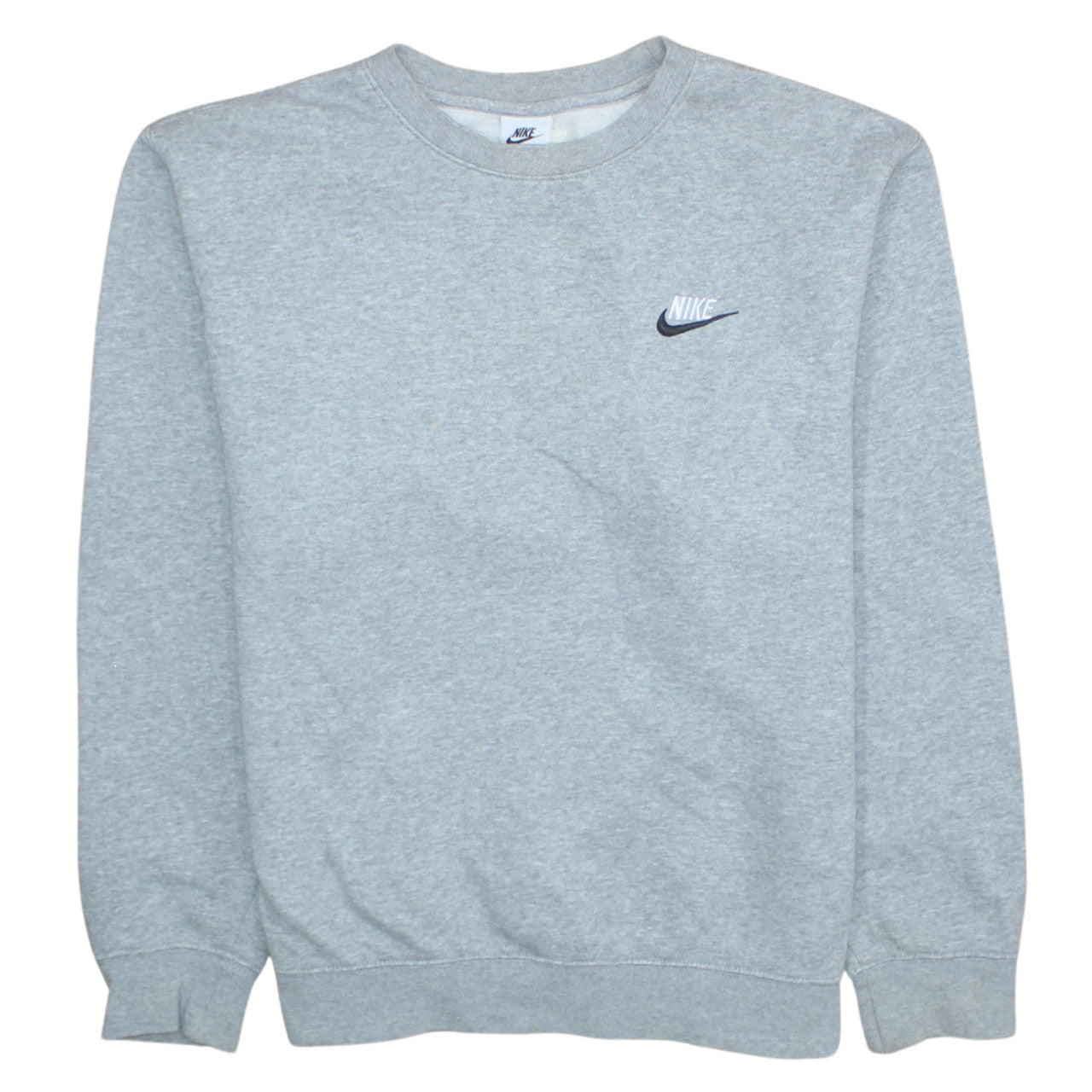 Nike Men's Grey Crew Neck Pullover Sweatshirt Size S