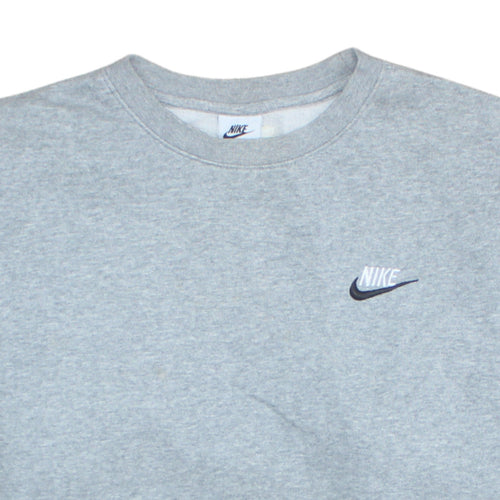 Nike Men's Grey Crew Neck Pullover Sweatshirt Size S
