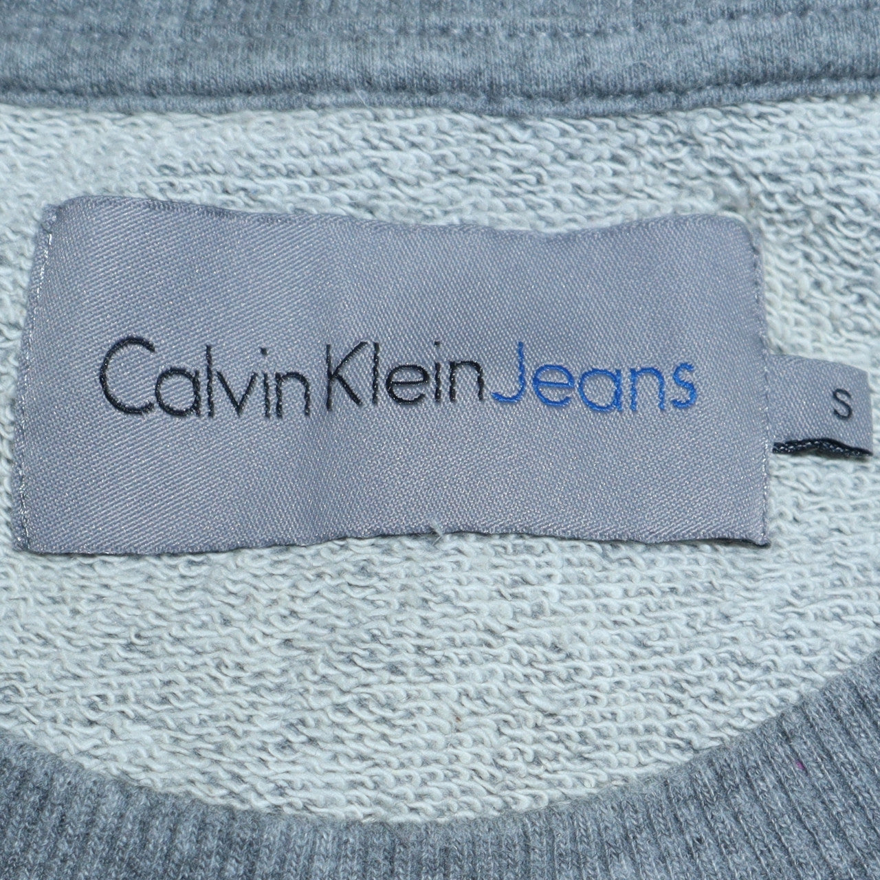 Calvin Klein Jeans Men's Grey Cotton Sweatshirt S Regular Fit