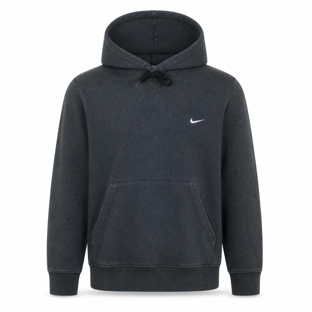 Nike Men's Black Pullover Hoodie S Regular Fit Fleece Logo Sportswear