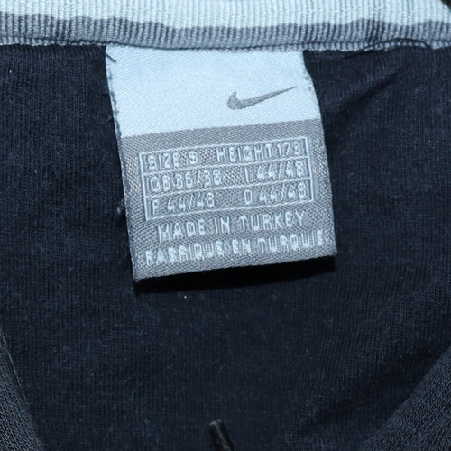 Nike Men's Black Pullover Hoodie S Regular Fit Fleece Logo Sportswear
