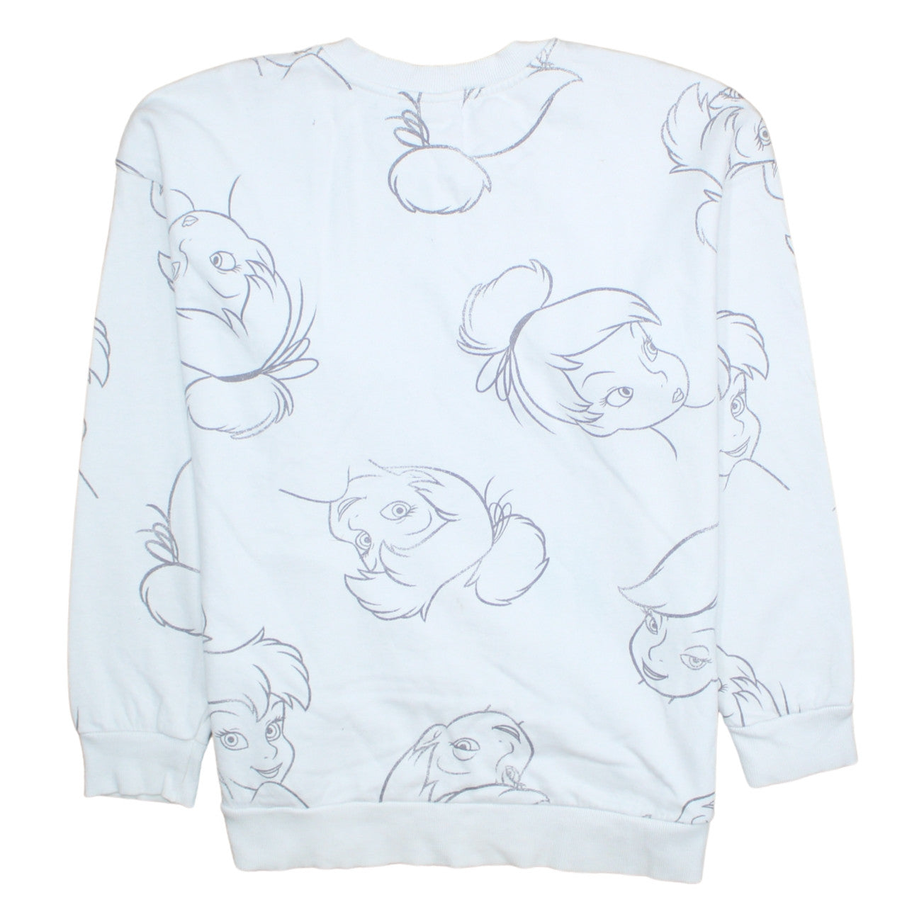 Disney Classics at George Women’s Cream Tinker Bell Pullover Sweatshirt Size L 16-18