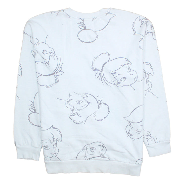 Disney Classics at George Women’s Cream Tinker Bell Pullover Sweatshirt Size L 16-18