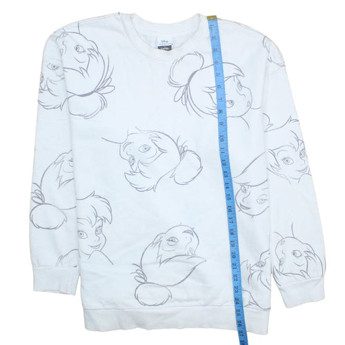 Disney Classics at George Women’s Cream Tinker Bell Pullover Sweatshirt Size L 16-18