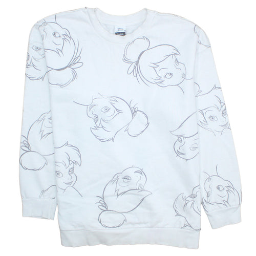 Disney Classics at George Women’s Cream Tinker Bell Pullover Sweatshirt Size L 16-18