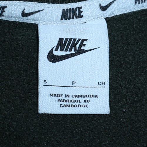 Nike Men's Green Crew Neck Logo Pullover Sweatshirt Size S